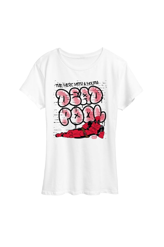 - Deadpool Street Graffiti - Women's Short Sleeve Graphic T-Shirt