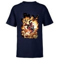 thumbnail image 1 of Marvel Deadpool Super Hero Comic Art ‘Splodey Battle - Short Sleeve T-Shirt for Kids - Customized-Navy, 1 of 5