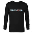 thumbnail image 1 of Marvel Deadpool Super Hero Comic Art Window Name Logo - Long Sleeve T-Shirt for Men - Customized-Black, 1 of 5