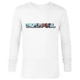 thumbnail image 1 of Marvel Deadpool Super Hero Comic Art Window Name Logo - Long Sleeve T-Shirt for Men - Customized-White, 1 of 5