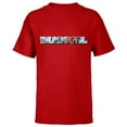 thumbnail image 1 of Marvel Deadpool Super Hero Comic Art Window Name Logo - Short Sleeve T-Shirt for Kids - Customized-Red, 1 of 5