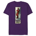 thumbnail image 1 of Marvel Deadpool Super Hero Comic Cover Corner Box Retro - Short Sleeve Blended T-Shirt for Adults - Customized-Purple, 1 of 5