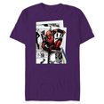 thumbnail image 1 of Marvel Deadpool Super Hero Comic Japanese Manga Art Homage - Short Sleeve Blended T-Shirt for Adults - Customized-Purple, 1 of 5