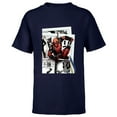 thumbnail image 1 of Marvel Deadpool Super Hero Comic Japanese Manga Art Homage - Short Sleeve T-Shirt for Kids - Customized-Navy, 1 of 5