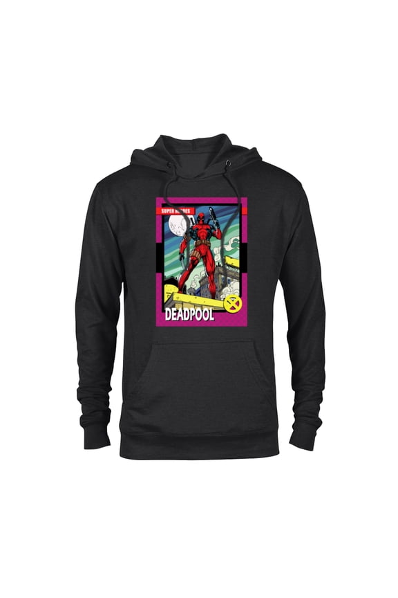 Deadpool Super Heroes Trading Card - Pullover Hoodie for Adults - Customized-Black