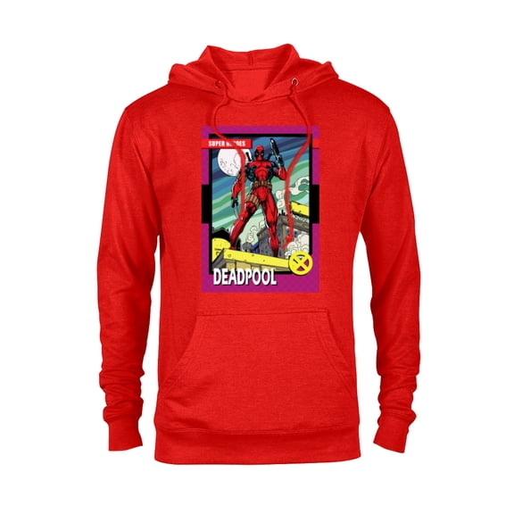 Marvel Deadpool Super Heroes Trading Card - Pullover Hoodie for Adults - Customized-Red