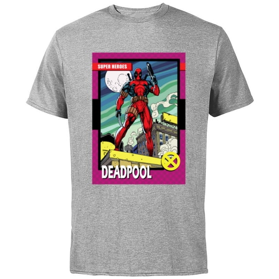 Marvel Deadpool Super Heroes Trading Card - Short Sleeve Cotton T-Shirt for Adults - Customized-Athletic Heather