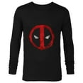 thumbnail image 1 of Marvel Deadpool Symbol Red Spray Paint - Long Sleeve T-Shirt for Men - Customized-Black, 1 of 5