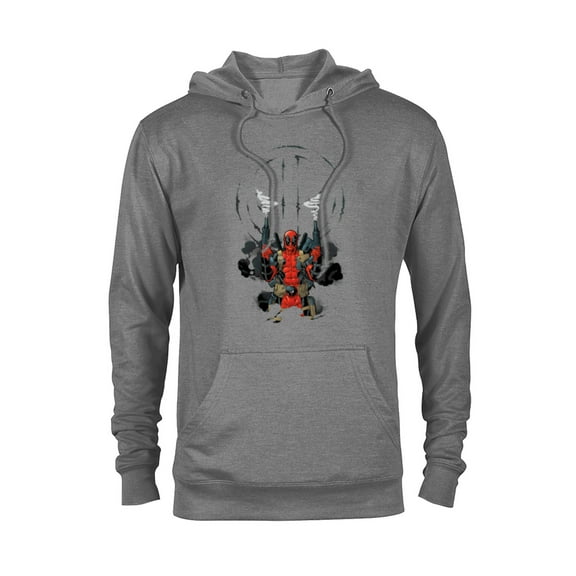 Marvel Deadpool Symbol Weapons Blazing - Pullover Hoodie for Adults - Customized-Athletic Heather
