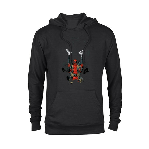 Marvel Deadpool Symbol Weapons Blazing - Pullover Hoodie for Adults - Customized-Black