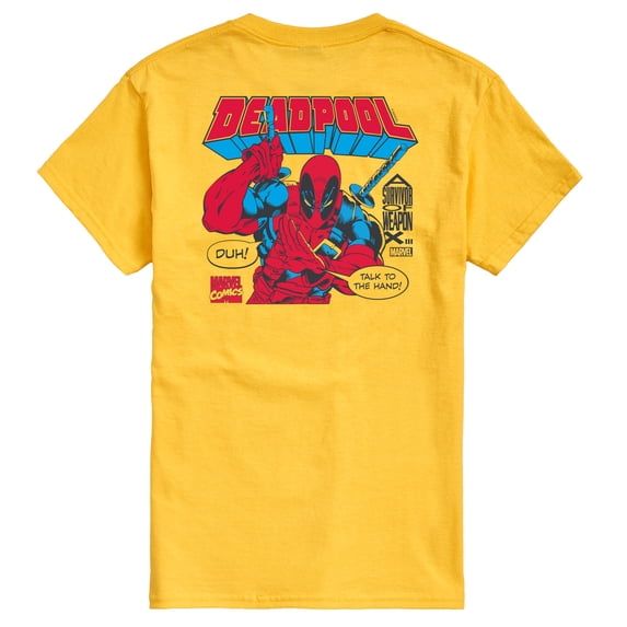 Marvel Deadpool - Talk To The Hand - Men's Short Sleeve Graphic T-Shirt