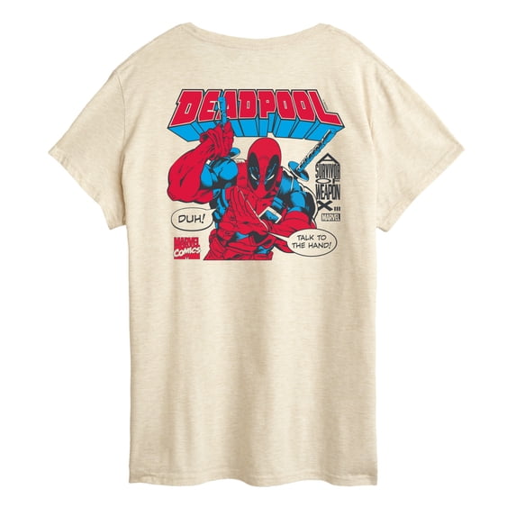 Marvel Deadpool - Talk To The Hand - Women's Short Sleeve Graphic T-Shirt
