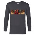 thumbnail image 1 of Marvel Deadpool Thumbs Up Widescreen Comic Art - Long Sleeve T-Shirt for Men - Customized-Charcoal Heather, 1 of 5