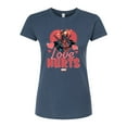 thumbnail image 1 of Marvel Deadpool - Valentine's Day Love Hurts - Juniors Fitted Graphic T-Shirt, 1 of 5