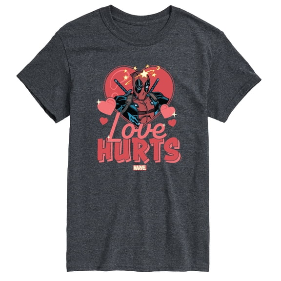 Marvel Deadpool - Valentine's Day Love Hurts - Men's Short Sleeve Graphic T-Shirt