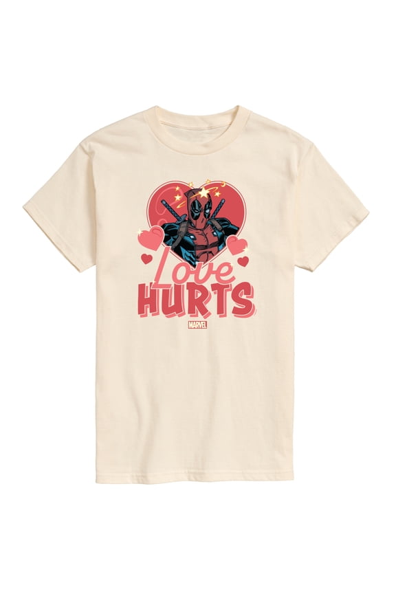 Deadpool - Valentine's Day Love Hurts - Men's Short Sleeve Graphic T-Shirt
