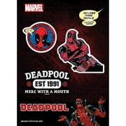 Marvel Deadpool Vinyl Decals - Set of 3 Deadpool Vinyl Car Stickers for Window Truck Bumper Laptop Tumbler Cup Cell Phone Marvel Licensed 1991