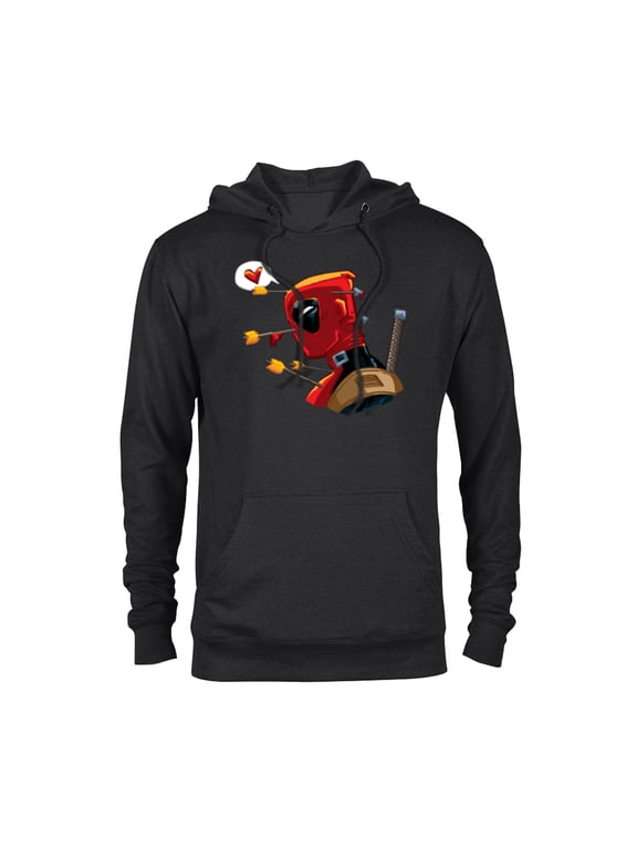 Deadpool Wade Wilson Cupid’s Arrow Valentine’s Day - Pullover Hoodie for Adults – Customized-Black
