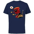 thumbnail image 1 of Marvel Deadpool Wade Wilson Cupid’s Arrow Valentine’s Day - Short Sleeve Cotton T-Shirt for Adults - Customized-Navy, 1 of 5
