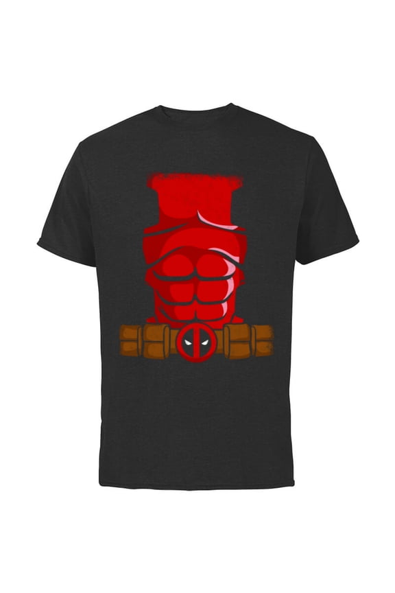Deadpool Wade Wilson Halloween Costume - Short Sleeve Cotton T-Shirt for Adults - Customized-Black