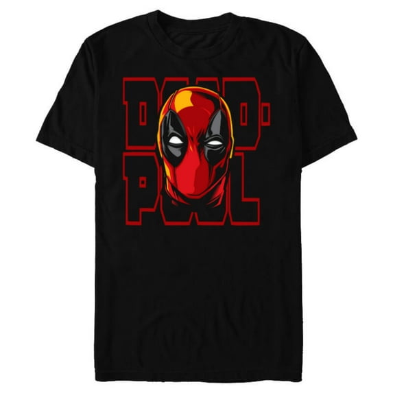 Marvel Deadpool Wade Wilson Head - Short Sleeve Blended T-Shirt for Adults - Customized-Black