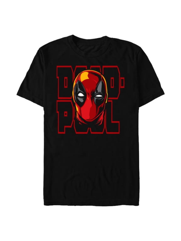 Deadpool Wade Wilson Head - Short Sleeve Blended T-Shirt for Adults - Customized-Black