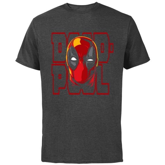 Marvel Deadpool Wade Wilson Head - Short Sleeve Cotton T-Shirt for Adults - Customized-Charcoal