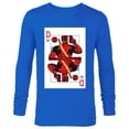 thumbnail image 1 of Marvel Deadpool Wade Wilson Playing Card - Long Sleeve T-Shirt for Men - Customized-Navy, 1 of 5