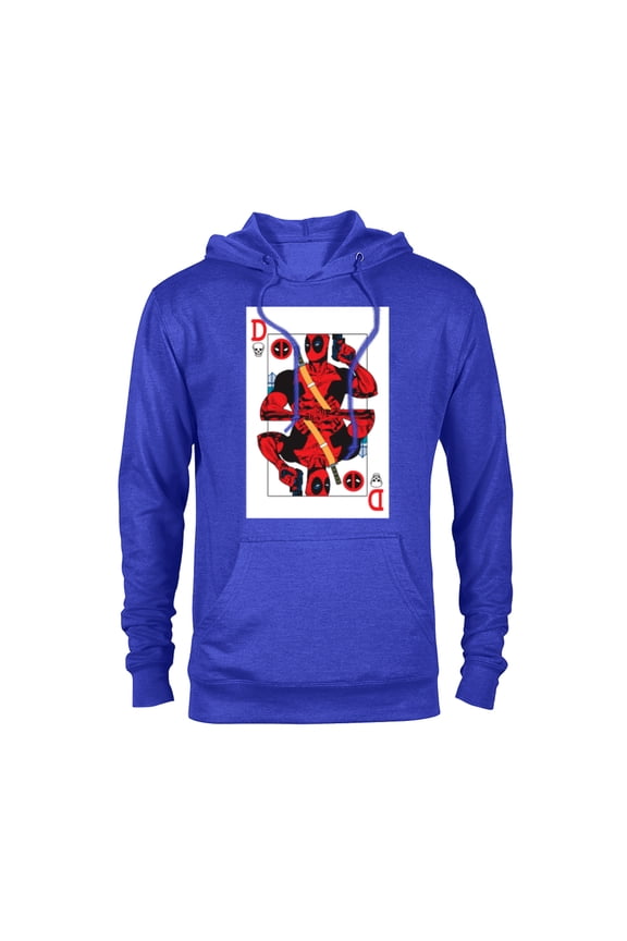 Deadpool Wade Wilson Playing Card - Pullover Hoodie for Adults - Customized-Royal