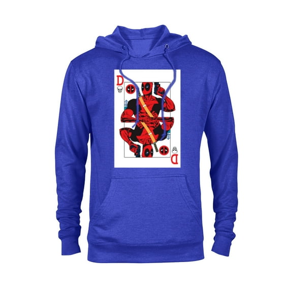 Marvel Deadpool Wade Wilson Playing Card - Pullover Hoodie for Adults - Customized-Royal