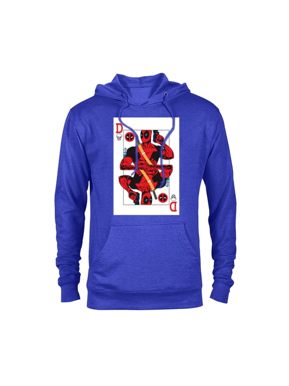 Deadpool Wade Wilson Playing Card - Pullover Hoodie for Adults - Customized-Royal