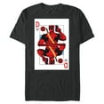 thumbnail image 1 of Marvel Deadpool Wade Wilson Playing Card - Short Sleeve Blended T-Shirt for Adults - Customized-Dark Heather, 1 of 5