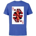 thumbnail image 1 of Marvel Deadpool Wade Wilson Playing Card - Short Sleeve Cotton T-Shirt for Adults - Customized-Royal Heather, 1 of 5