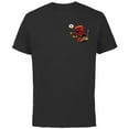 thumbnail image 1 of Marvel Deadpool Wade Wilson Pocket Print Valentine’s Day - Short Sleeve Blended T-Shirt for Adults – Customized-Black, 1 of 5