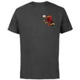thumbnail image 1 of Marvel Deadpool Wade Wilson Pocket Print Valentine’s Day - Short Sleeve Cotton T-Shirt for Adults - Customized-Charcoal, 1 of 5