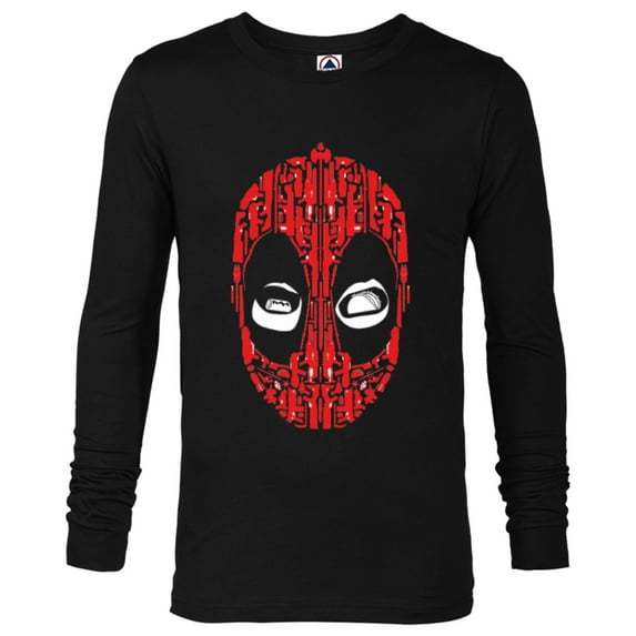 Marvel Deadpool Wade Wilson Taco Eyes - Long Sleeve T-Shirt for Men - Customized-Black