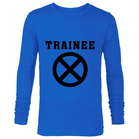 Marvel Deadpool Wade Wilson X-Force Trainee Outline - Long Sleeve T-Shirt for Men - Customized-Navy