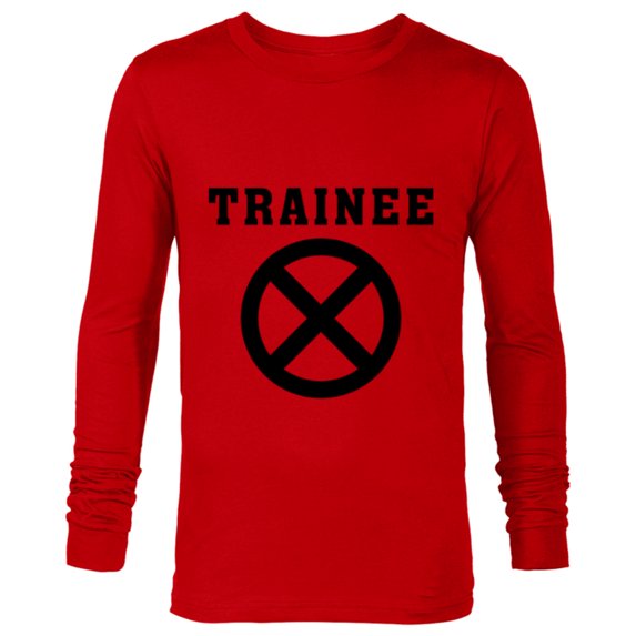 Marvel Deadpool Wade Wilson X-Force Trainee Outline - Long Sleeve T-Shirt for Men - Customized-New Red