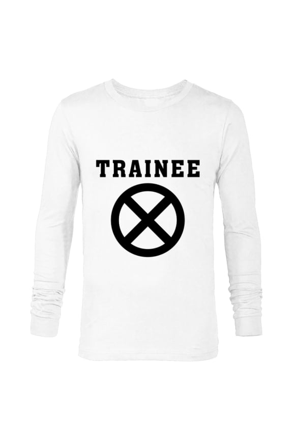 Deadpool Wade Wilson X-Force Trainee Outline - Long Sleeve T-Shirt for Men - Customized-White