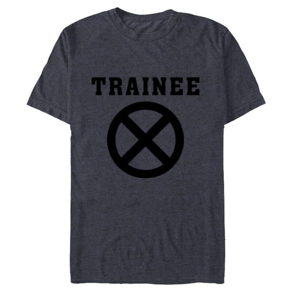 Marvel Deadpool Wade Wilson X-Force Trainee Outline - Short Sleeve Blended T-Shirt for Adults - Customized-Navy Heather