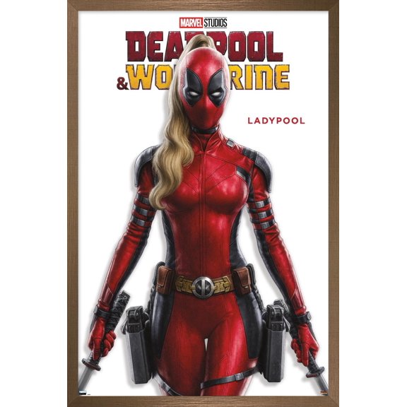 Marvel Deadpool & Wolverine (2024) - Ladypool Feature Series Wall Poster, 22.375" x 34" Framed