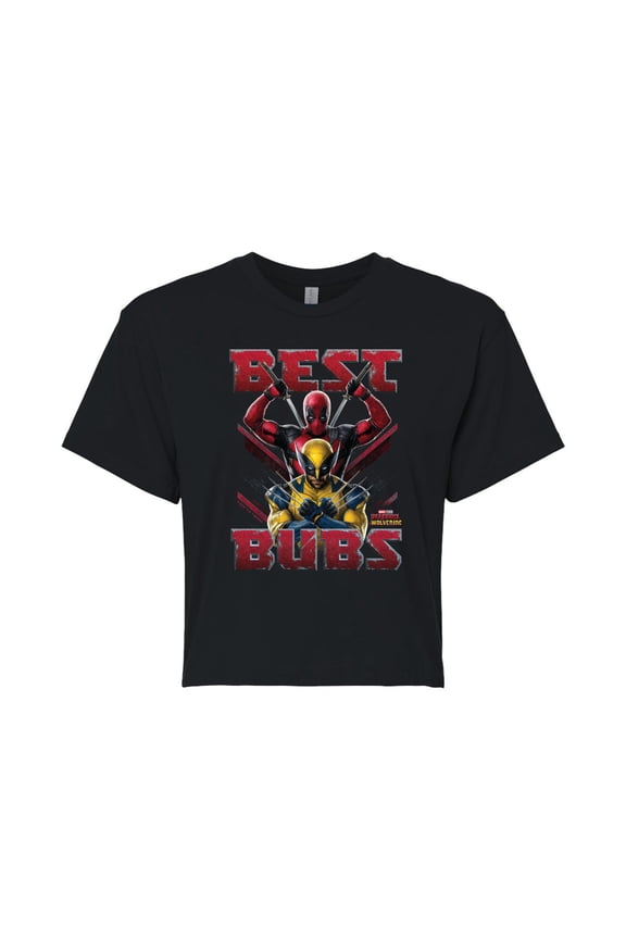 Deadpool & Wolverine - Best Bubs - Juniors Cropped Graphic T-Shirt