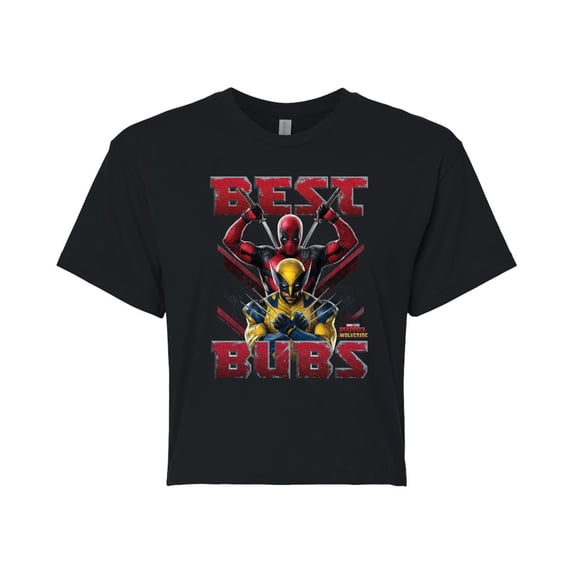 Marvel Deadpool & Wolverine - Best Bubs - Juniors Cropped Graphic T-Shirt
