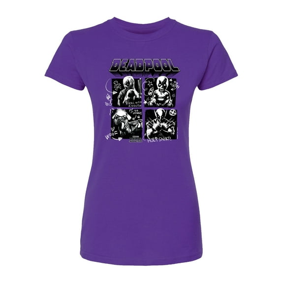 Marvel Deadpool & Wolverine - Character Grid - Juniors Fitted Graphic T-Shirt