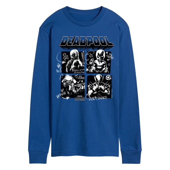 Marvel Deadpool & Wolverine - Character Grid - Men's Long Sleeve Graphic T-Shirt