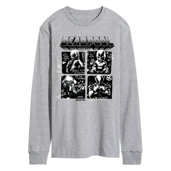 Marvel Deadpool & Wolverine - Character Grid - Men's Long Sleeve Graphic T-Shirt