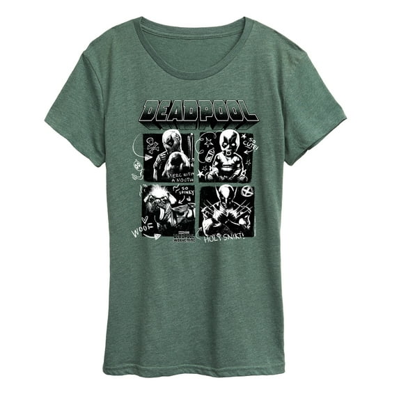 Marvel Deadpool & Wolverine - Character Grid - Women's Short Sleeve Graphic T-Shirt