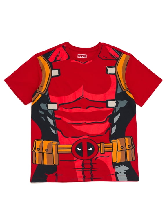 Deadpool Adult Men or Women Cosplay Short Sleeve T-Shirt Crimson