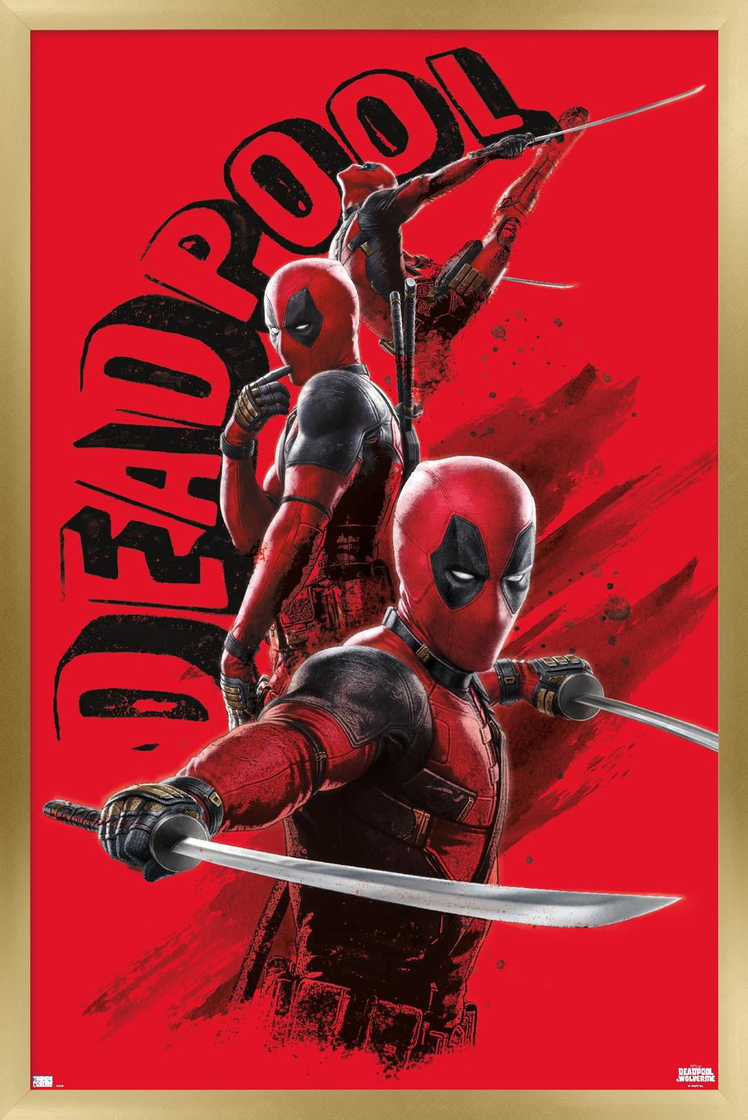 Marvel Deadpool & Wolverine - Deadpool Poses Wall Poster, 14.725