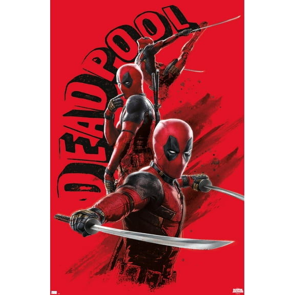 Marvel Deadpool & Wolverine - Deadpool Poses Wall Poster, 22.375" x 34"